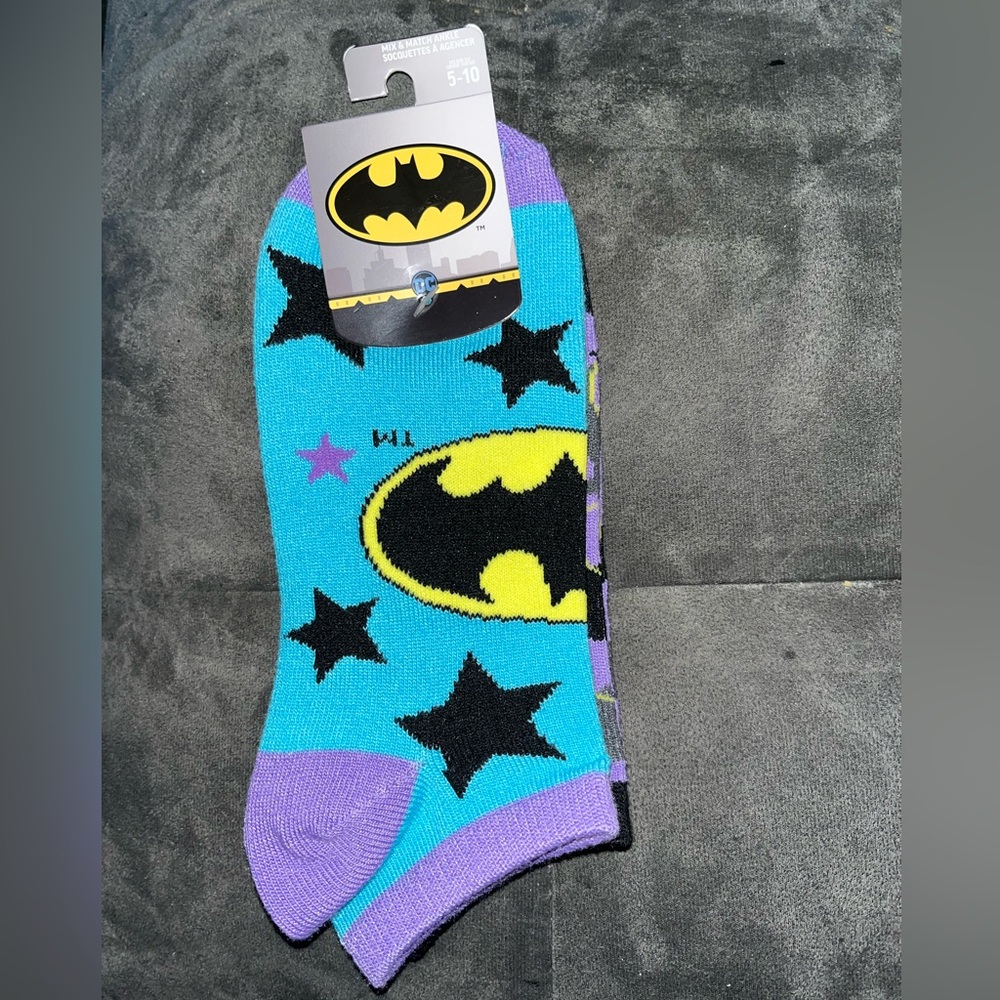 🆕 Bioworld Batman DC Superhero NO-SHOW SOCKS-2PR